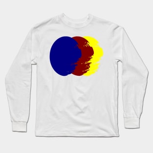 Three Colours Design Long Sleeve T-Shirt